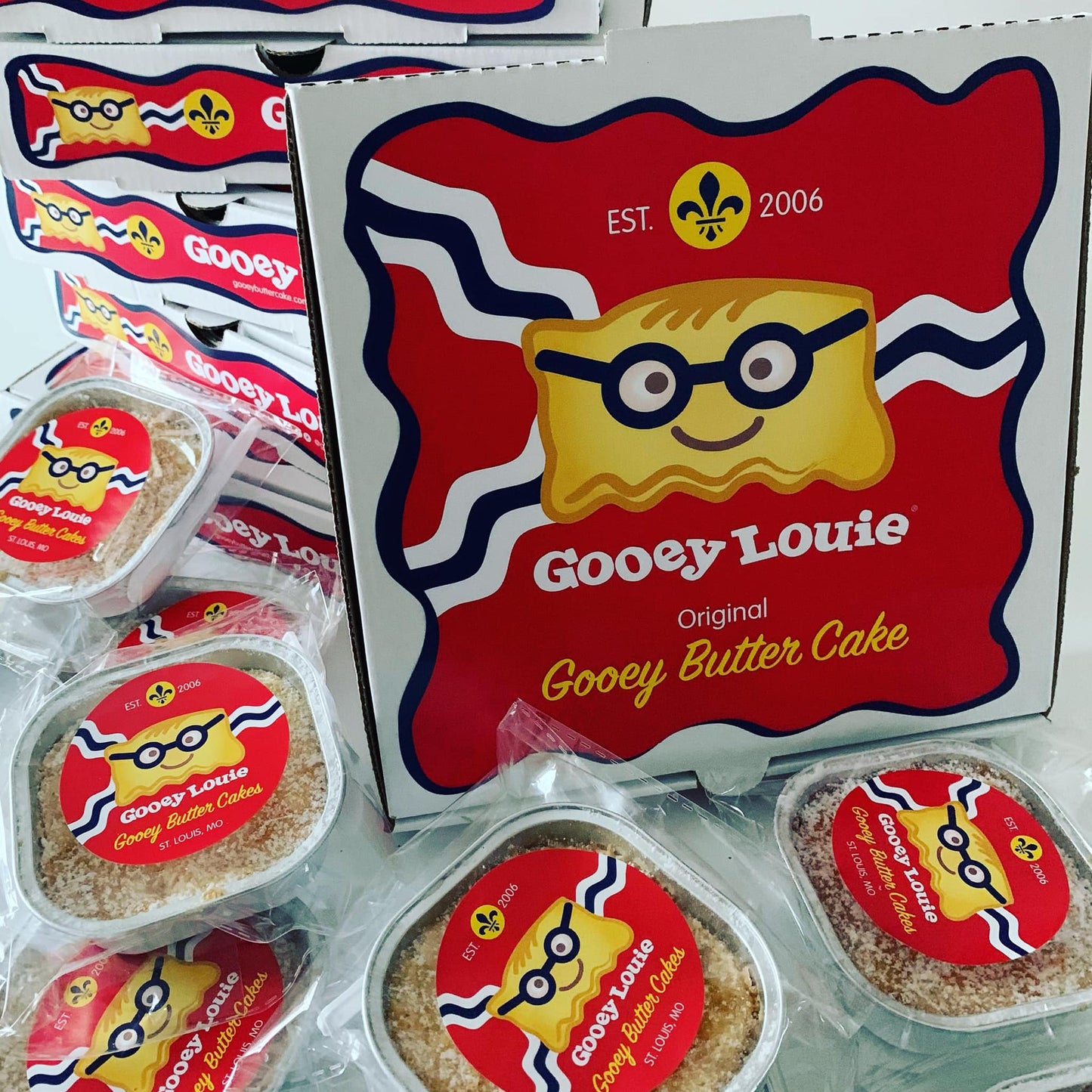 STL 314 FLAG Baby Louie Individual Serving Gooey Butter Cake