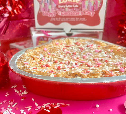 Heart-Shaped Gooey Butter Cake- Valentine's Day