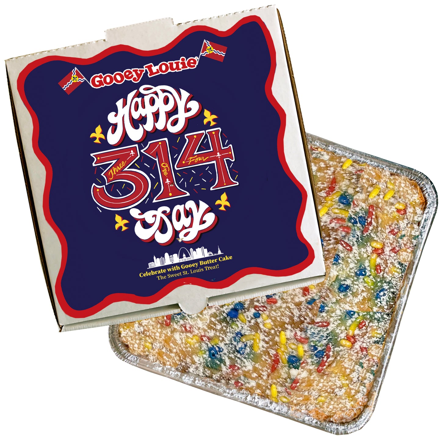 314 Celebration Gooey Louie Box– Original Gooey Butter Cake