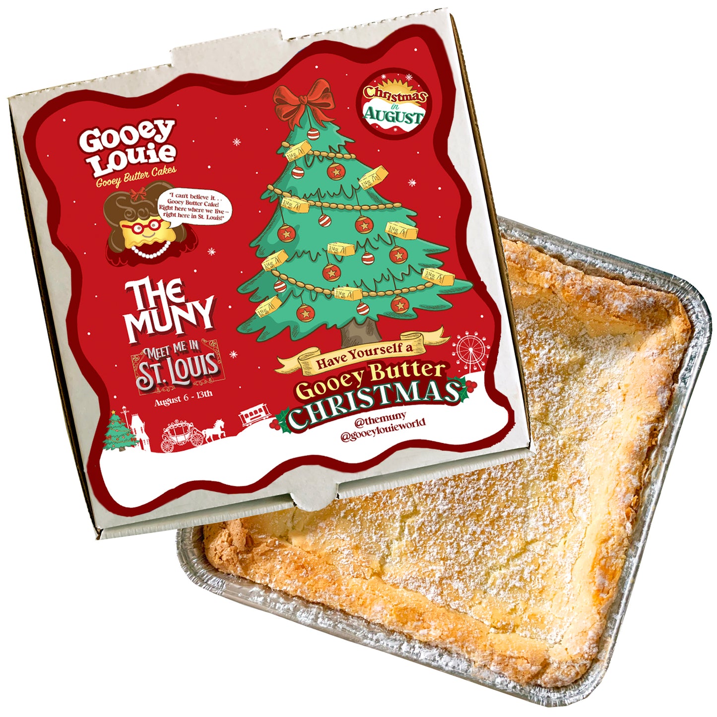 Have Yourself a Gooey Butter Christmas ORIGINAL (no festive sprinkles) Meet Me in St. Louis at the Muny Gift Box