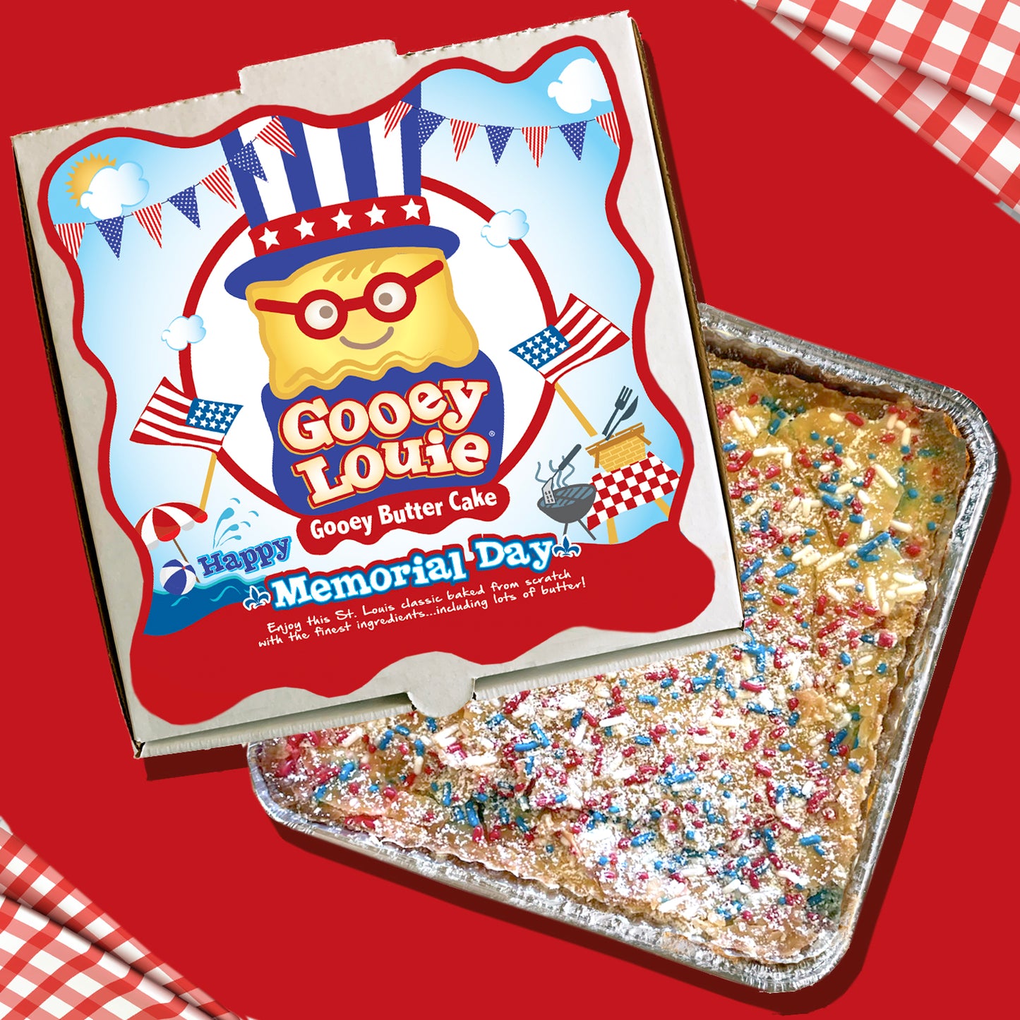 Memorial Day– Original Gooey Butter Cake