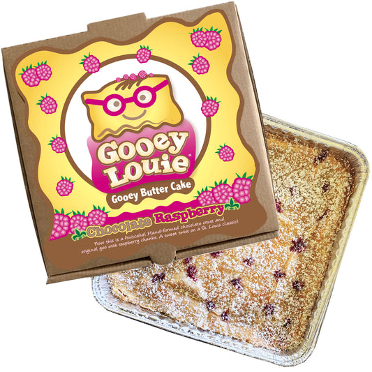CHOCOLATE RASPBERRY Gooey Louie Gooey Butter Cake