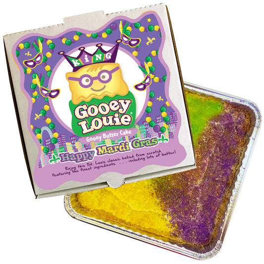 MARDI GRAS FLAVOR Gooey Louie Gooey Butter Cake SHIPPING INCLUDED