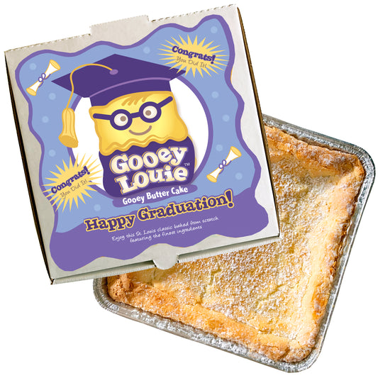 HAPPY GRADUATION Gooey Louie Box– Original Gooey Butter Cake SHIPPING INCLUDED
