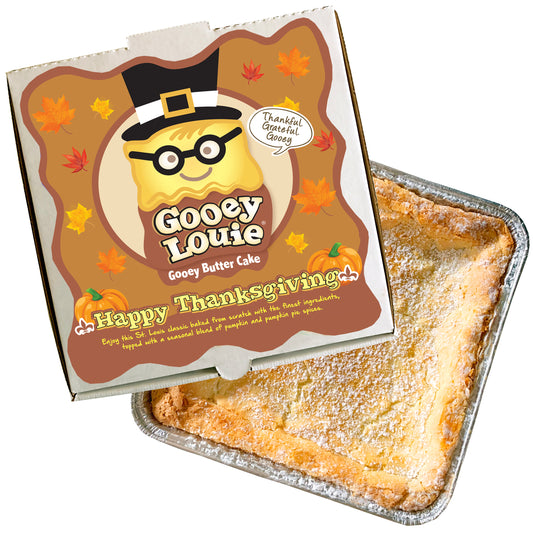 U.S. SHIPPING INCLUDED Gooey Louie Gooey Butter Cake "Happy Thanksgiving" Gift Box, Ooey Gooey Cake
