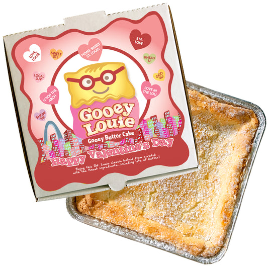 HAPPY VALENTINE'S DAY Gooey Louie Box– Original Gooey Butter Cake SHIPPING INCLUDED