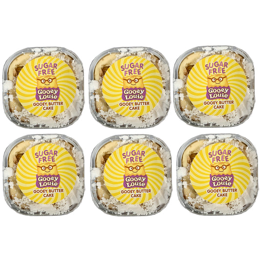 Six (6) SUGAR FREE Mini Gooey Louie Gooey Butter Cake Individual Servings SHIPPING INCLUDED