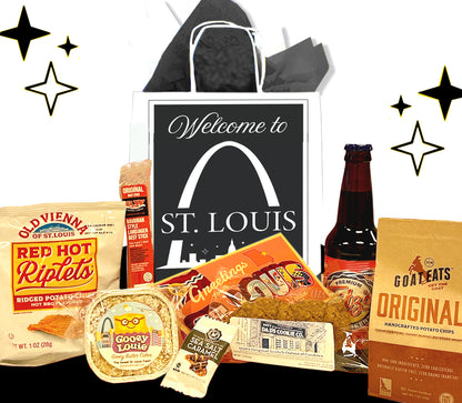 St. Louis Welcome Gift Bag  "Best of Sweet and Salty STL Snacks" Two Bag Designs to Choose From