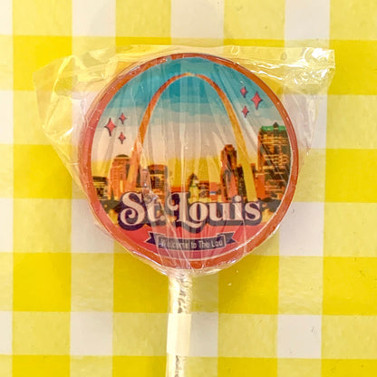 Dozen (12) St. Louis Skyline Lollipops 2.25" (Bulk) SHIPPING INCLUDED