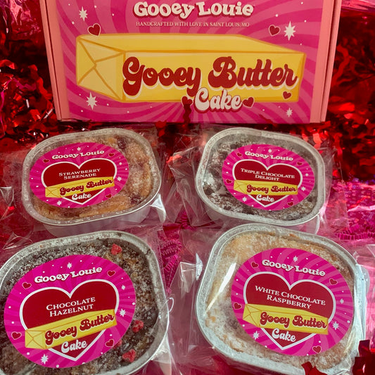 Valentine's Baby Gooey Butter Cake Sampler- 4 pack