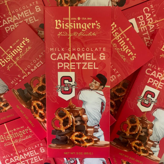 Bissingers STAN MUSIAL Milk Chocolate Caramel Pretzel Bar