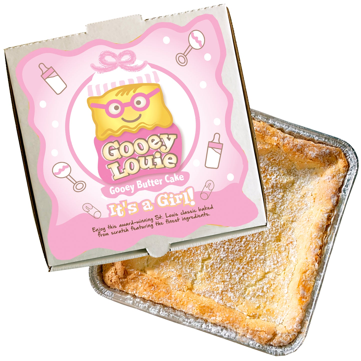 IT'S A GIRL! Gooey Louie Gift Box– Gooey Butter Cake LOCAL PICKUP