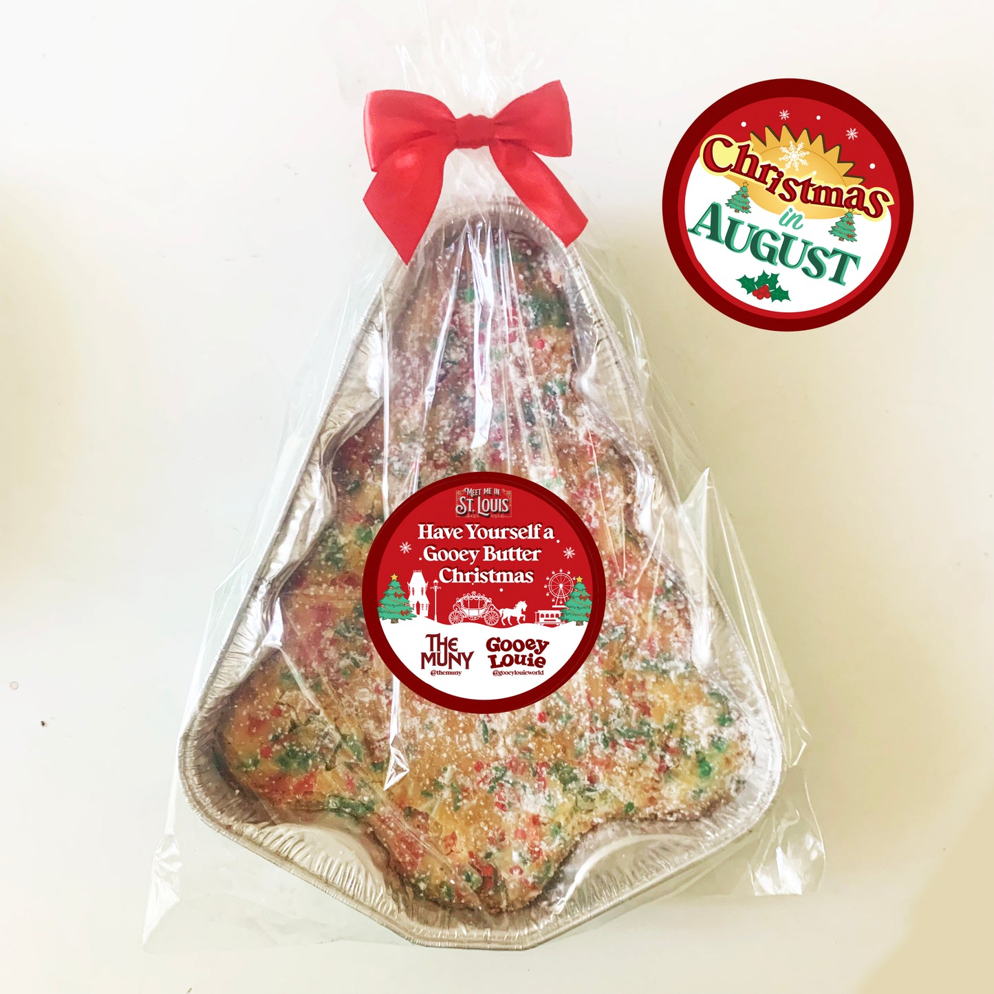 Have Yourself a Gooey Butter Christmas — GreenTree-Shaped Tin — Original with Sprinkles