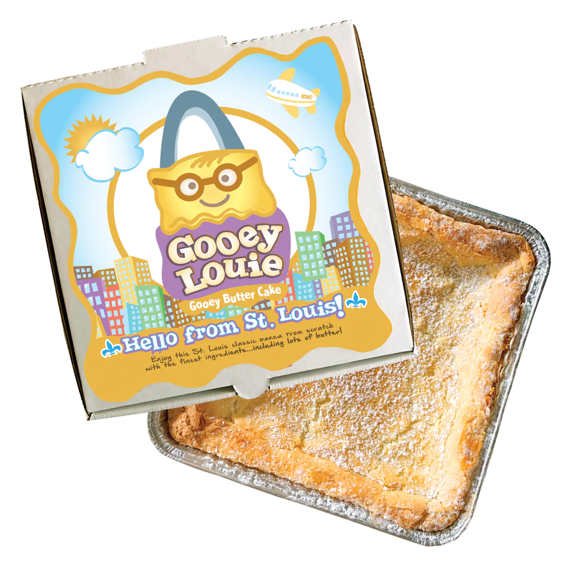 HELLO FROM ST. LOUIS Gooey Louie Box– Original Gooey Butter Cake LOCAL PICKUP