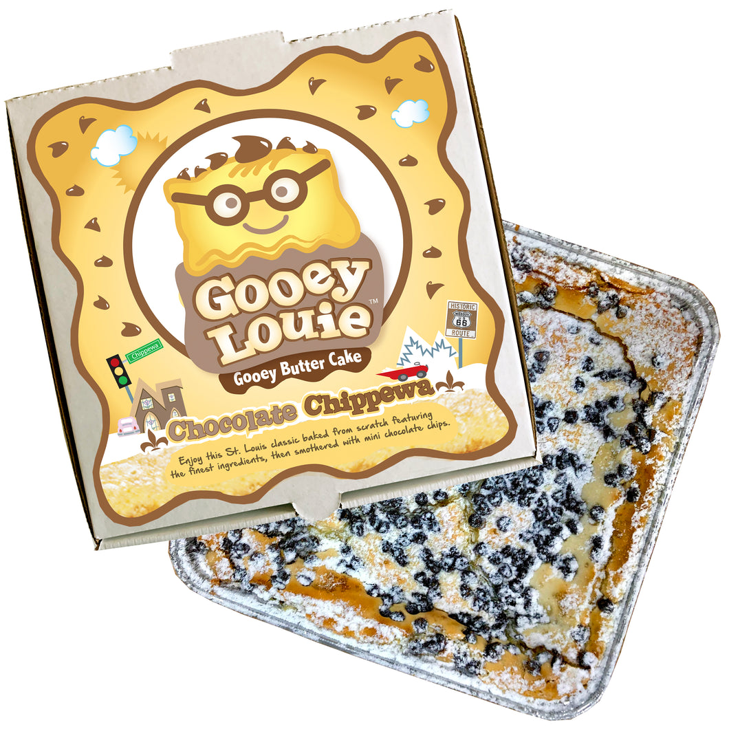 Gooey Louie St. Louis Chocolate Chippewa Flavor Gooey Butter Cake FREE SHIPPING
