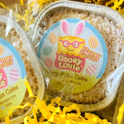 Six (6) Happy Easter Individual Serving Gooey Butter Cakes LOCAL PICKUP
