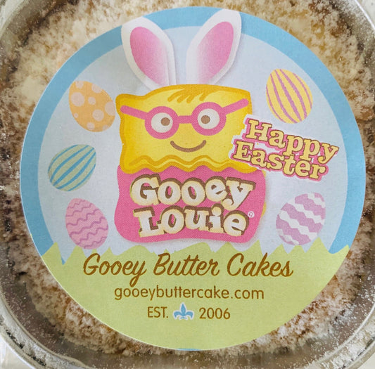 Six (6) Happy Easter Individual Serving Gooey Butter Cakes LOCAL PICKUP
