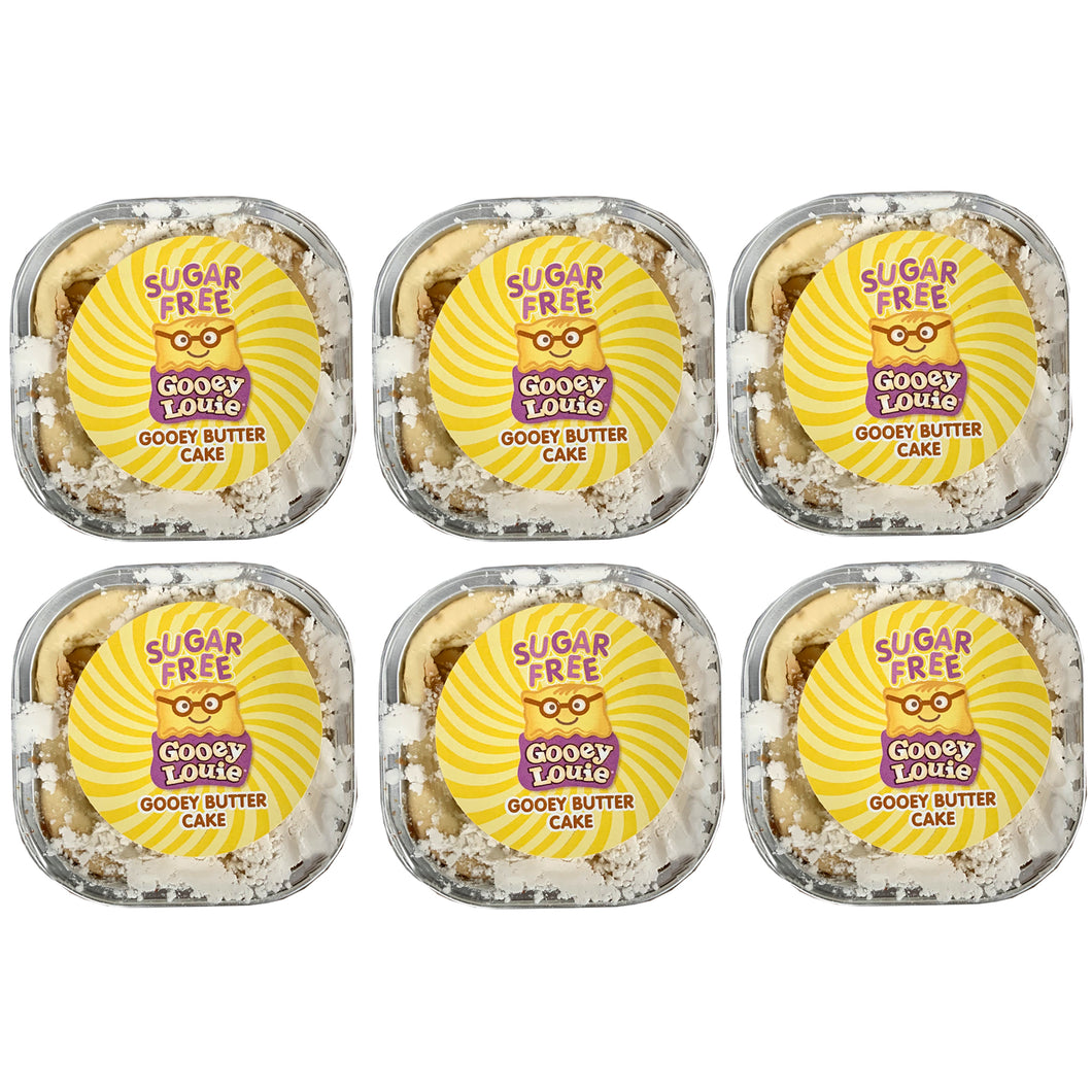 SIX SUGAR FREE Mini Gooey Louie Gooey Butter Cake Individual Servings FREE SHIPPING